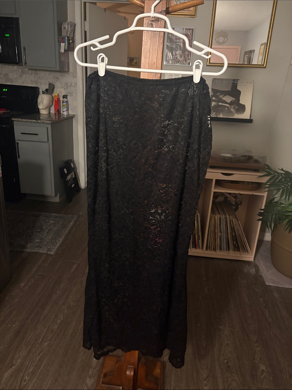 Black Lace Maxi Skirt